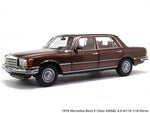 1976 Mercedes-Benz S Class 450SEL 6.9 W116 brown 1:18 Norev diecast scale model car collectible.