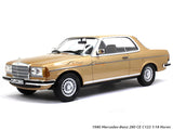 1980 Mercedes-Benz 280CE C123 gold 1:18 Norev diecast scale model car.