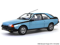 1980 Renault Fuego GTS blue 1:18 Solido scale model car collectible.
