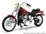 1984 FXST Softail Red Harley Davidson 1:18 Maisto diecast scale model bike.