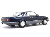 1985 Mercedes-Benz 560 SEC C126 blue 1:18 KK Scale diecast model car.