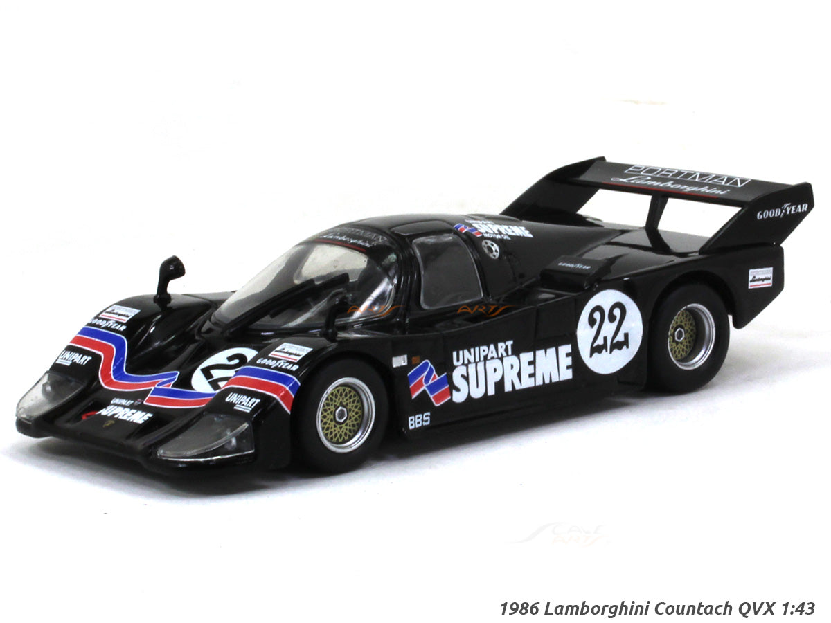 Atlas Lamborghini Countach QVX 1986 Rennmodell 1/43 – Mit Wunschkennzeichen, Ca. 11 Cm