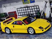 1987 Ferrari F40 1:18 GT Spirit scale model car.