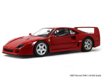1987 Ferrari F40 red 1:18 KK Scale diecast Scale Model Car.