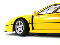 1987 Ferrari F40 yellow with Enzo figure 1:18 KK Scale diecast Scale Model Car.