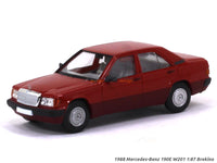 1988 Mercedes-Benz 190E W201 red 1:87 Brekina HO Scale Model car