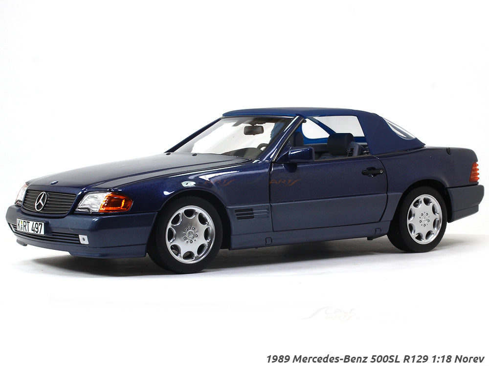 Maisto 1:18 – Mercedes 500 SL 1989 – Miniature Noire – Occasion