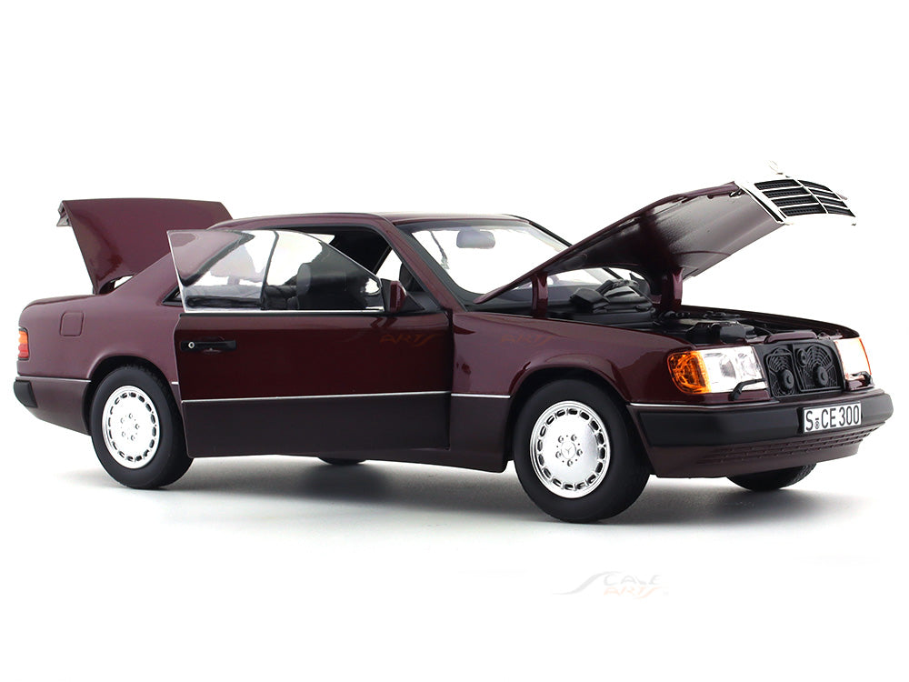 1990 Mercedes-Benz 300 CE-24 C124 maroon 1:18 Norev diecast scale