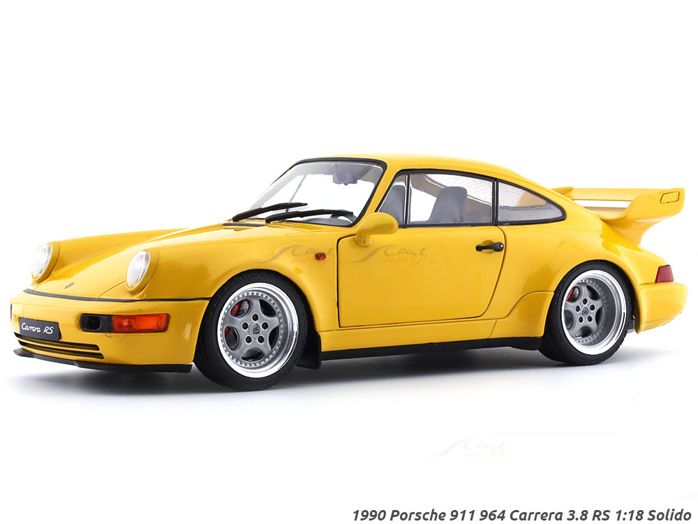 1990 Porsche 911 964 Carrera 3.8 RS Yellow 1:18 Solido diecast