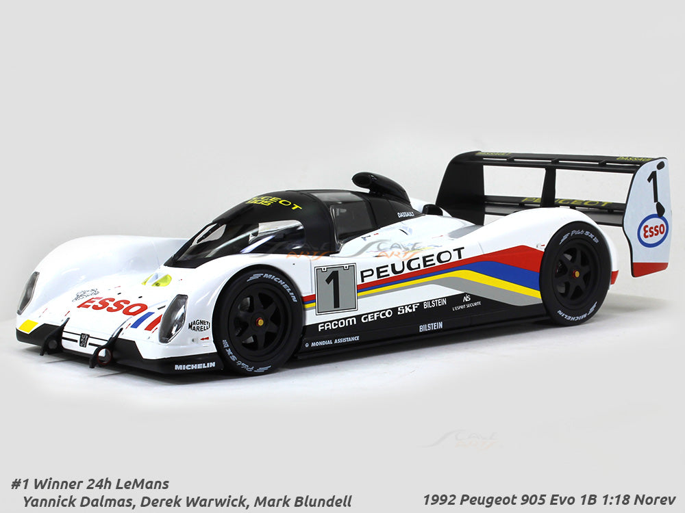 1992 Peugeot 905 Evo 1B #1 Winner 24h LeMans 1:18 Norev diecast