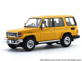 1994 Toyota Land Cruiser 70 ZX yellow 1:64 Hobby Japan diecast scale model