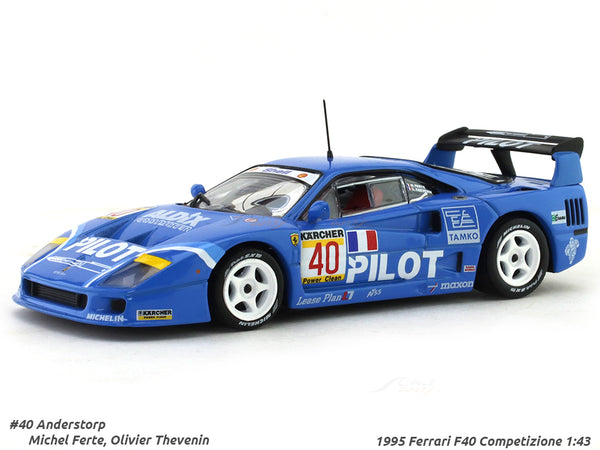 1995 Ferrari F40 Competizione #40 1:43 diecast scale model car collectible.