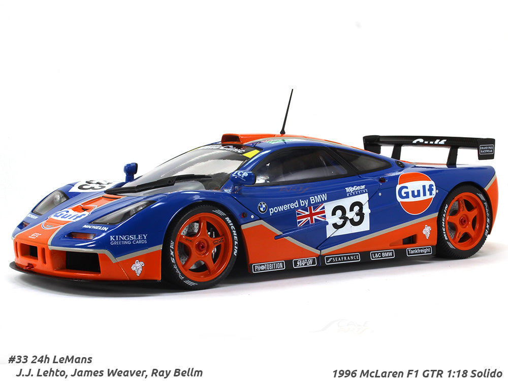 1996 McLaren F1 GTR Gulf 1:18 Solido diecast Scale Model car