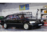 1997 Mercedes-Benz S600 W140 black 1:18 Norev diecast scale model car.