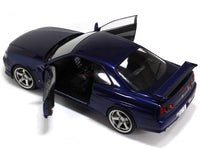 1999 Nissan Skyline GT-R R34 midnight purple 1:18 Solido diecast Scale Model car