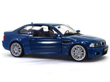 2000 BMW M3 E46 Coupe blue 1:18 Solido scale model car collectible.