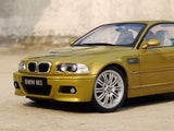 2000 BMW M3 E46 Coupe Phoenix Yellow 1:18 Solido scale model car collectible.