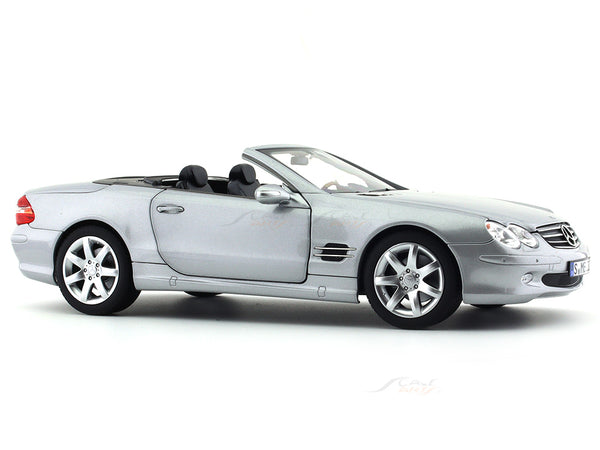 2003 Mercedes-Benz SL500 R230 silver 1:18 Norev diecast scale