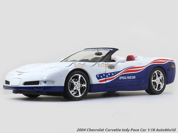 2004 Chevrolet Corvette Indy Pace Car 1:18 Auto World diecast scale model car.