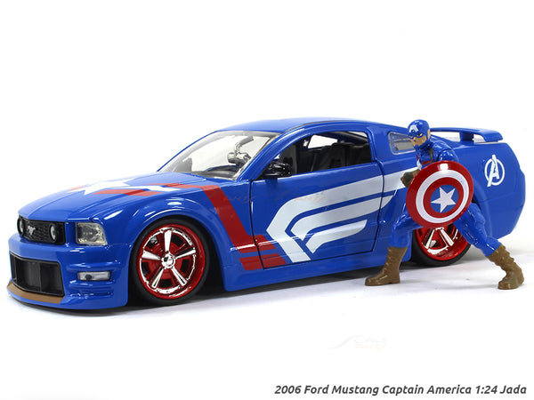 2006 Ford Mustang Captain America 1:24 Jada scale model car.