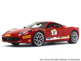 2011 Ferrari 458 Italia Challenge 1:18 Hotwheels diecast scale model car.