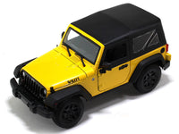 2014 Jeep Wrangler yellow 1:18 Maisto diecast Scale Model car.