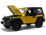 2014 Jeep Wrangler yellow 1:18 Maisto diecast Scale Model car.