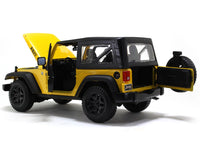 2014 Jeep Wrangler yellow 1:18 Maisto diecast Scale Model car.