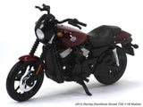2015 Harley-Davidson Street 750 1:18 Maisto diecast scale model bike.