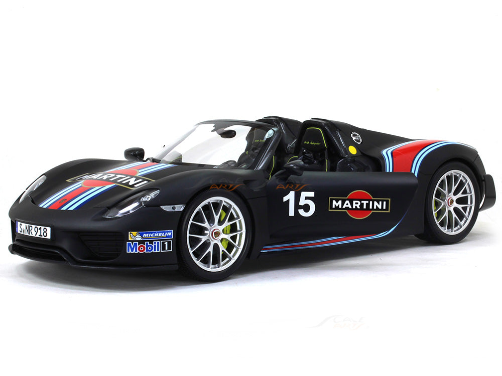 2015 Porsche 918 Spyder Weissach Package Martini 1:18 Minichamps