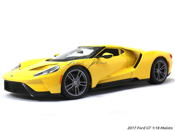 2017 Ford GT yellow 1:18 Maisto diecast Scale Model car.