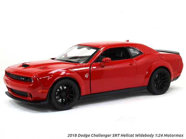 2018 Dodge Challenger SRT Hellcat Widebody red 1:24 Motormax diecast scale model car.