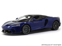 2019 McLaren GT blue 1:18 GT Spirit scale model car.