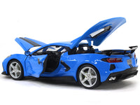 2020 Chevrolet Corvette Stingray C8 High Wing blue 1:18 Maisto diecast Scale Model car.