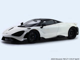 2020 McLaren 765 LT Silica White 1:18 GT Spirit scale model car miniature