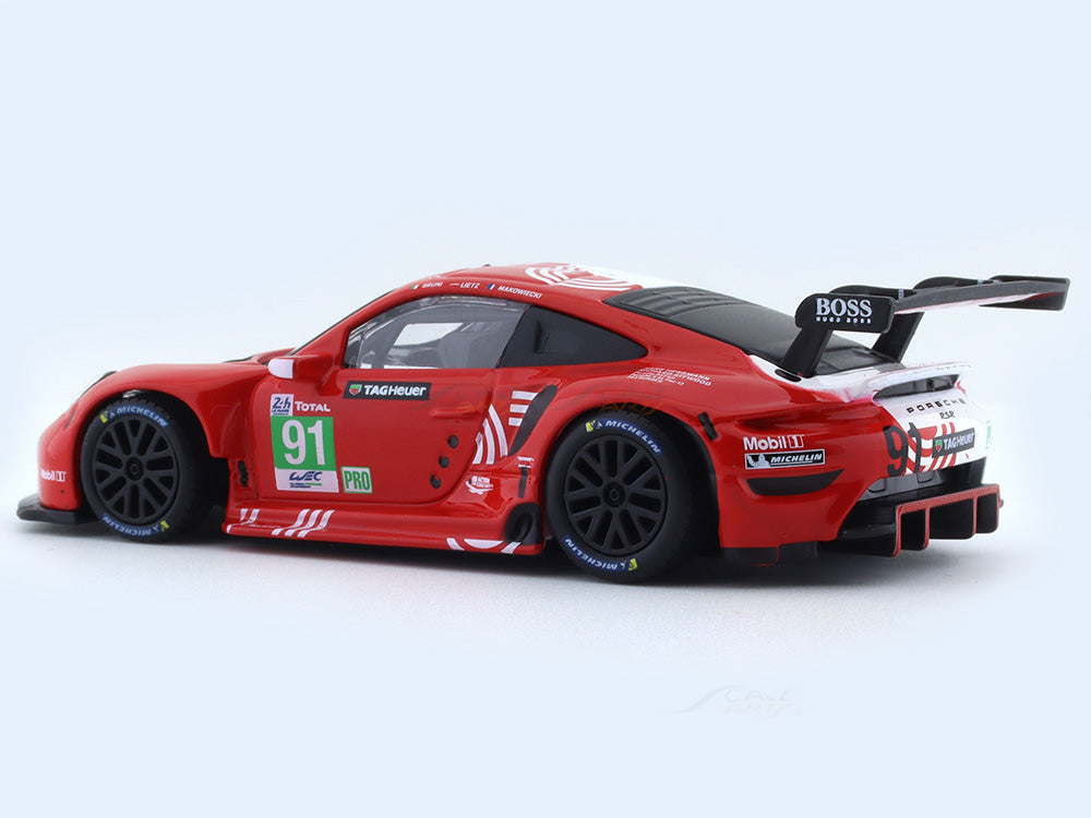 Bburago Porsche 911 RSR LM 2020 1:43 Diecast Modell - Detailgetreue Rennversion Mit Porsche Lizenz