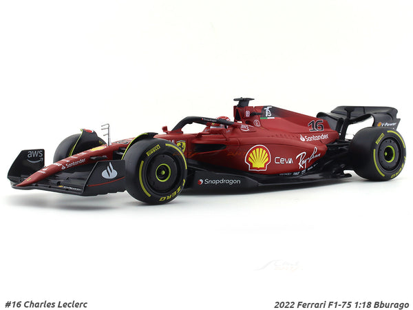 2022 Ferrari F1-75 #16 Charles Leclerc 1:18 Bburago Scale Model car collectible