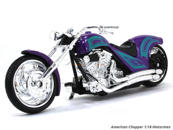American Chopper Purple 1:18 Motormax diecast scale model bike.