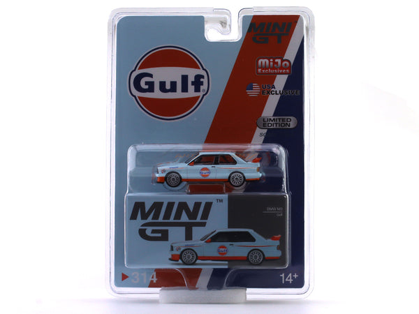 BMW M3 E30 Gulf 1:64 Mini GT diecast scale miniature car