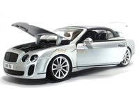 Bentley Continental Supersport Convertible silver 1:18 Bburago diecast Scale Model car.