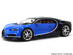 Bugatti Chiron blue 1:18 Bburago diecast Scale Model car.