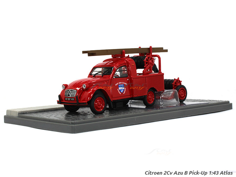 Citroen 2CV Fire dept pickup 1:43 Atlas diecast Scale Model Van | Scale  Arts India