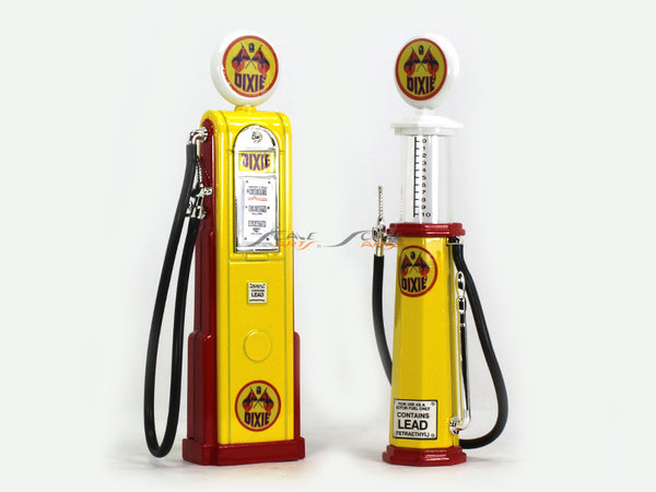 Dixie Gasoline Service Gas Pump set 1:18 Road Signature Yatming diecast model.