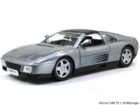 Ferrari 348 TS silver 1:18 Bburago diecast scale model car.