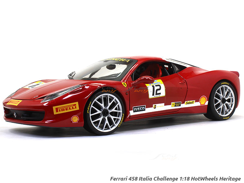 Ferrari 458 Italia Challenge 1:18 HotWheels Heritage diecast Scale 