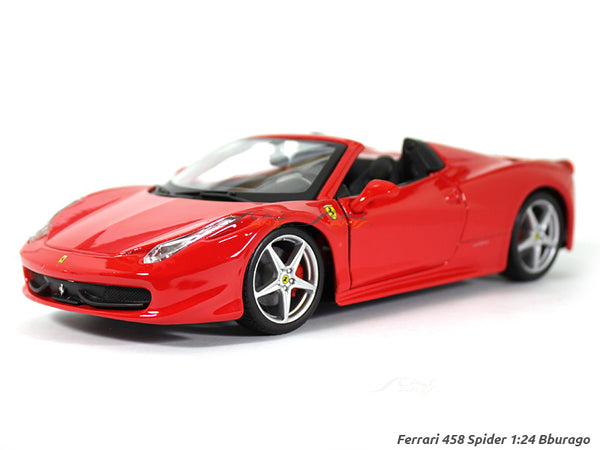 Ferrari 458 Spider Red 1:24 Bburago diecast Scale Model car.