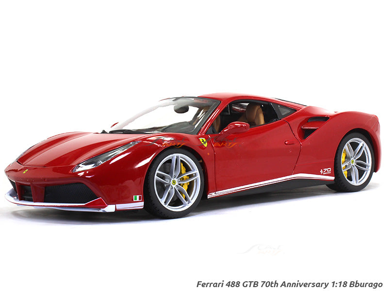 Ferrari 488 GTB 70th Anniversary 1:18 Bburago diecast scale model car |  Scale Arts India