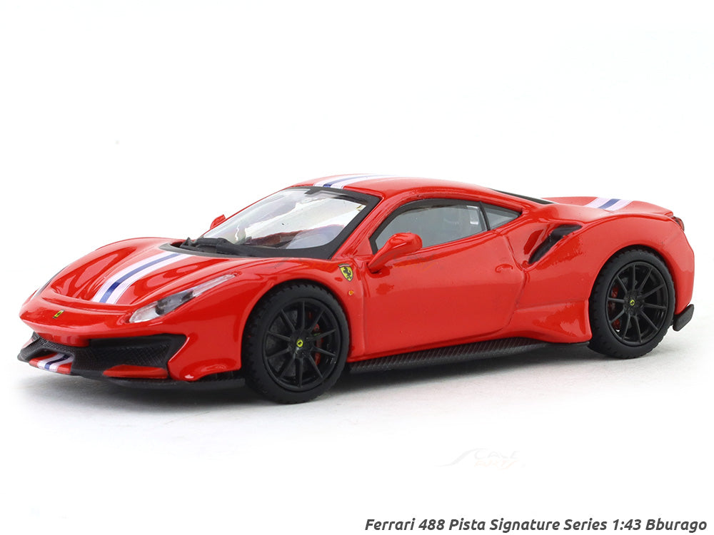 Ferrari 488 Pista red Signature Series 1:43 Bburago scale model car ...