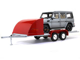 Four Wheel Open Car Hauler Trailer 1:18 Auto World diecast scale model car
