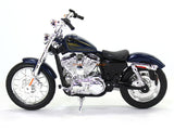 2012 XL1200V Seventy Two Blue Harley Davidson 1:18 Maisto diecast scale model bike.